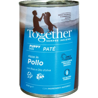 Alimento completo ricco in Maiale Fresco con Patate per il cucciolo sensibile di taglia media e grande.
